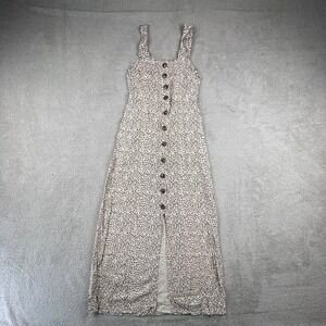 Leopard Animal Print Button Front Maxi Dress XS‎ Boho Festival Japna